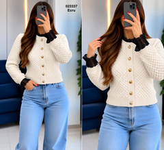 Gilet laine 023337 Ecru