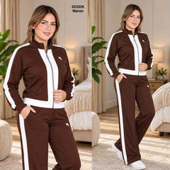 Ensemble jogging motif polo coupe large avec veste zippée 023326