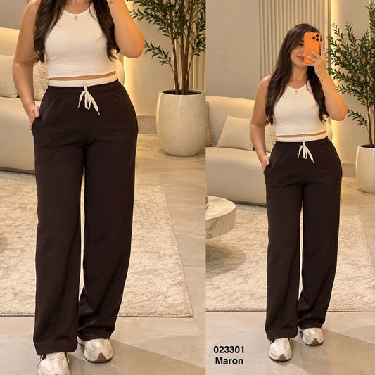 Pantalon sport large avec bande 023301