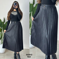 Jupe satin plissée élégante 022912
