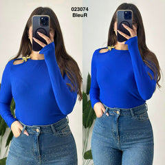 Pul avec boucle star sur manche 023074