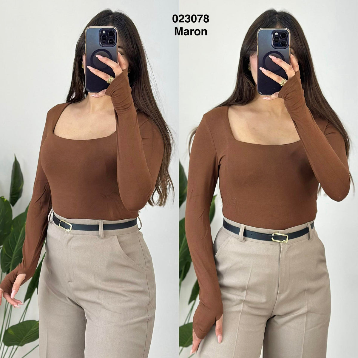 Pull col carré chic – Confort & style (023078)