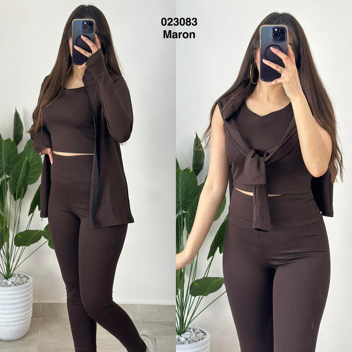 Tenue sport 3ps gilet+top 023083