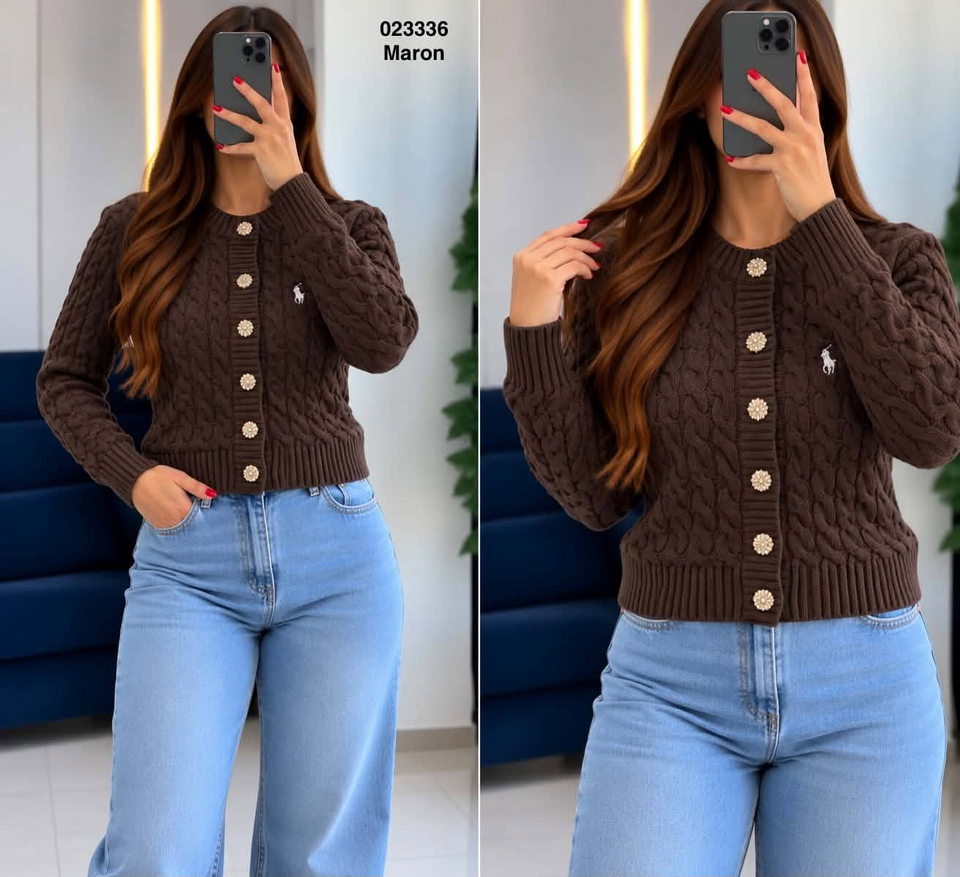 Gilet 023336 Maron - deux vues