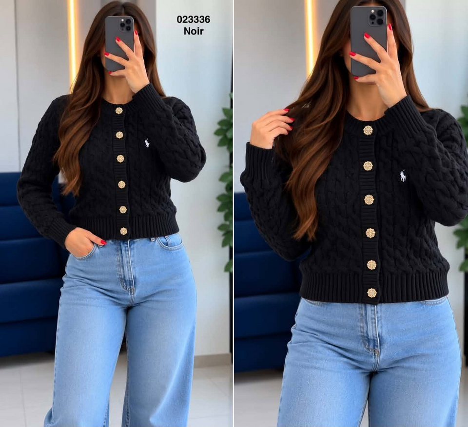 Gilet 023336 Noir - deux vues