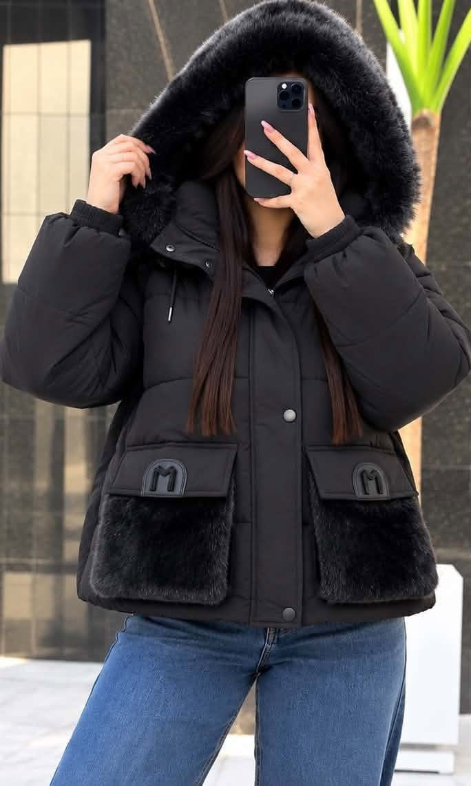 Veste 023347 Noir avec capuche
