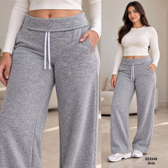 Pantalon scuba 023349 gris