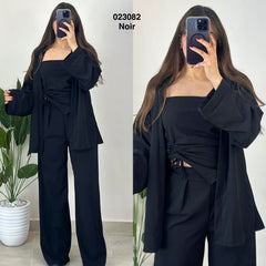 Ensemble 3 ps gilet+top 023082
