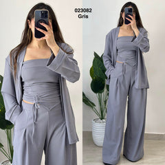 Ensemble 3 ps gilet+top 023082