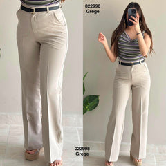 Pantalon large avec ceinture 022998