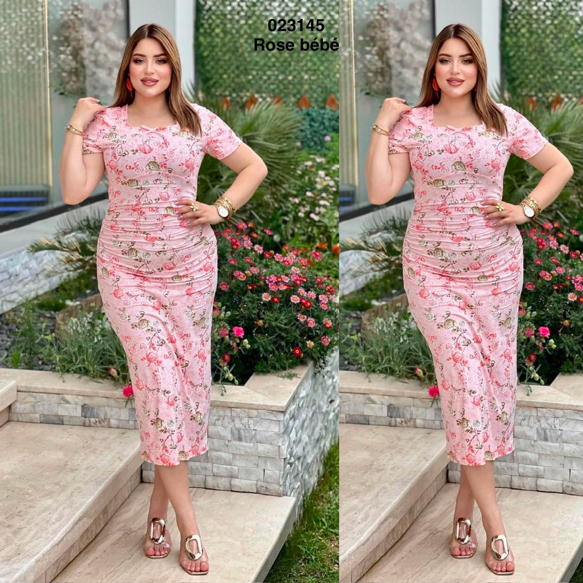 Robe ajustée avec design 023145