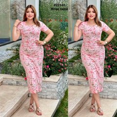 Robe ajustée avec design 023145