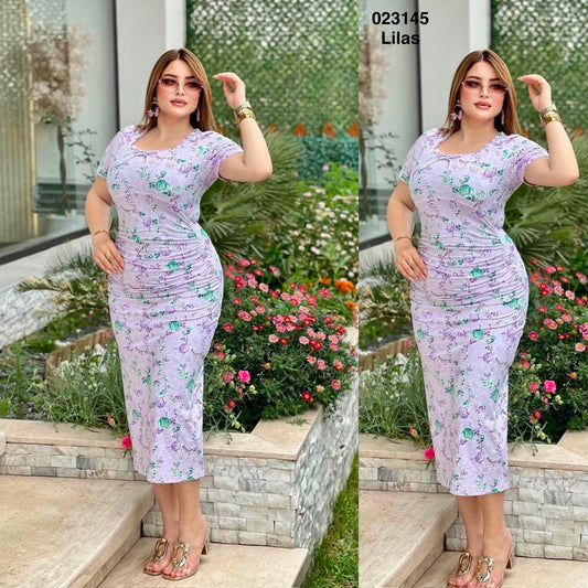 Robe ajustée avec design 023145