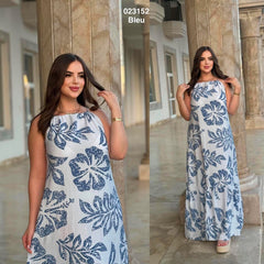 Robe bretelle fleurie 023152