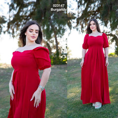 Robe col bateau demi manche 023147