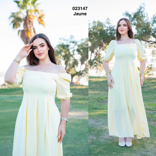 Robe col bateau demi manche 023147