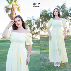 Robe col bateau demi manche 023147
