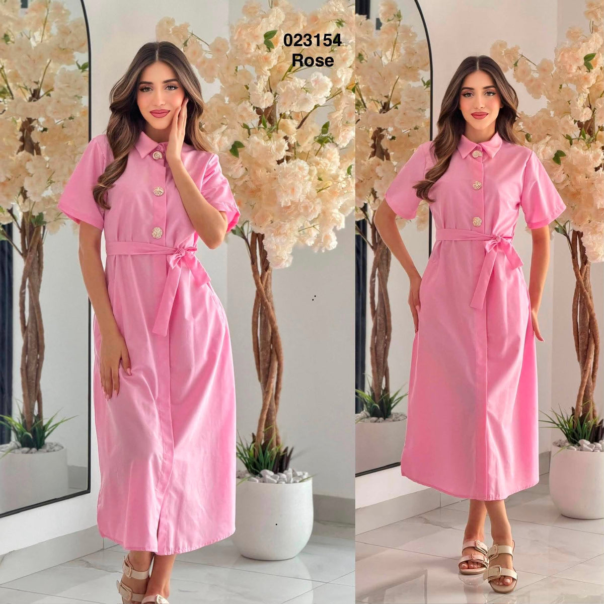 Robe style chemise elena 023154