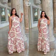 Robe bretelle fleurie 023152