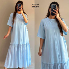 Robe longue avec tulle 023155