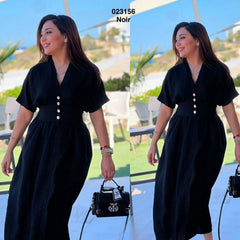 Robe avec boutons 023156