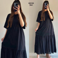 Robe longue avec tulle 023155