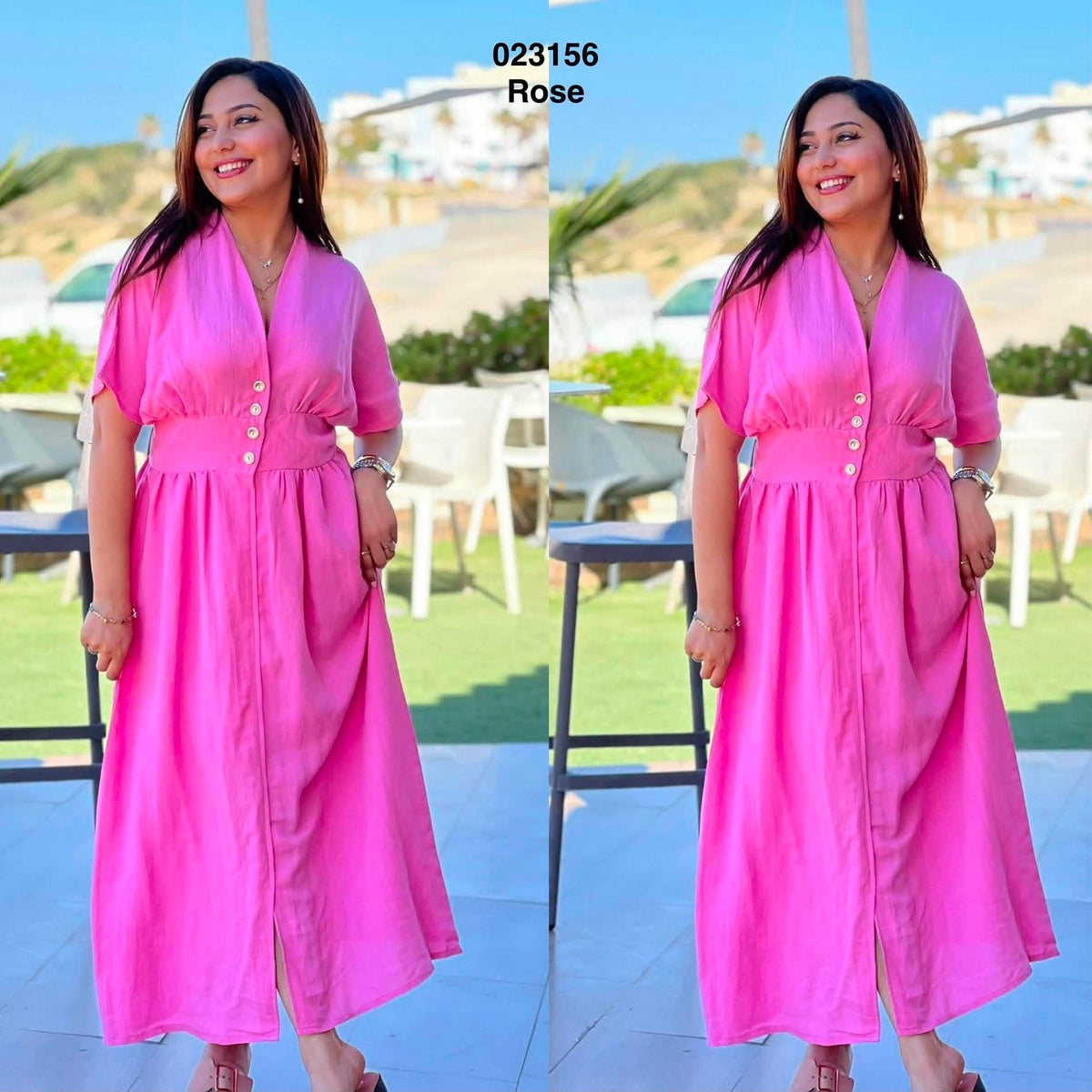 Robe avec boutons 023156