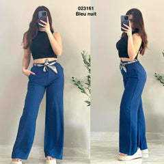 Pantalon kamreya avec caravatte 023161