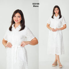 Robe chemise broderie anglaise 023166