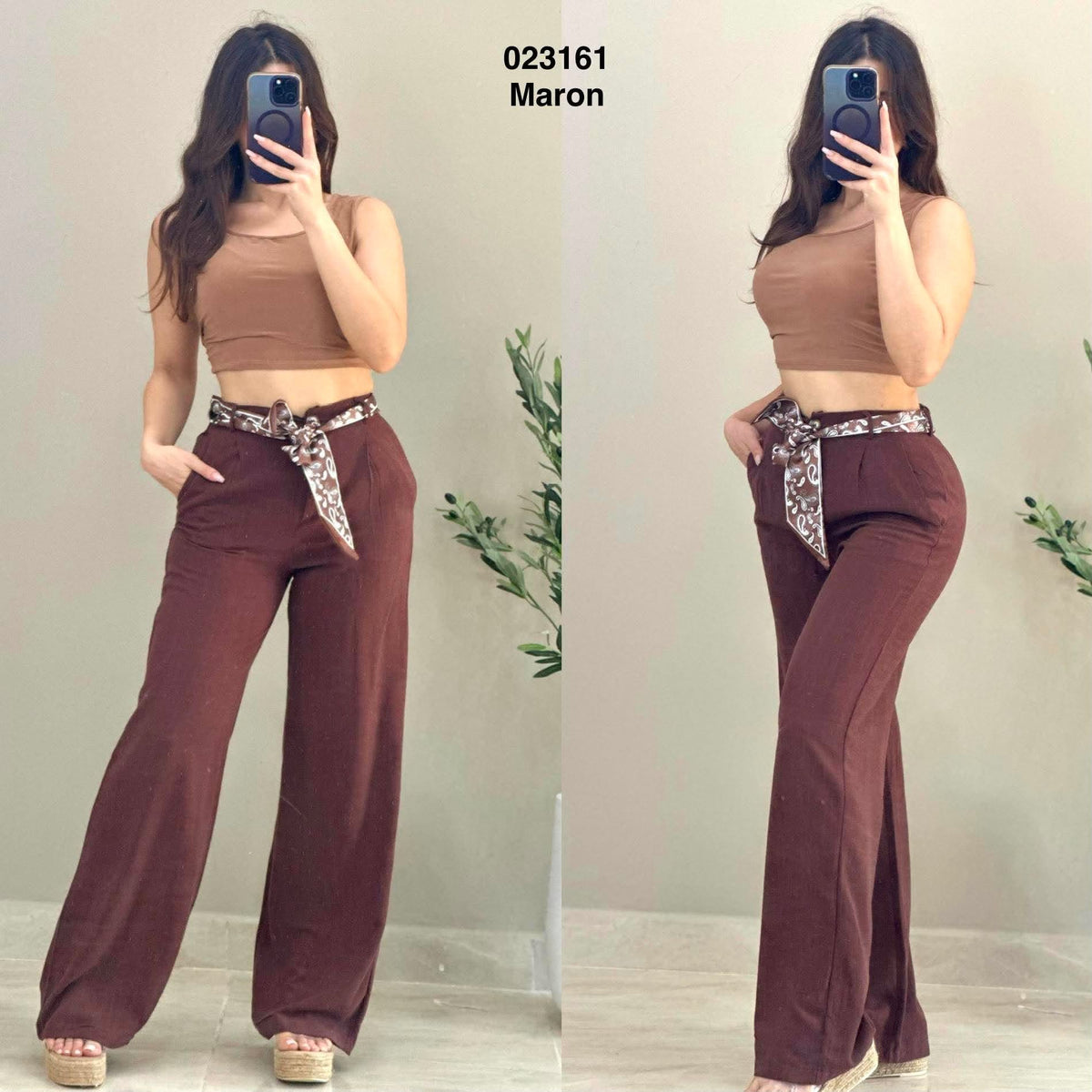 Pantalon kamreya avec cravate pour femme Sympatico Tunisie – vue 11