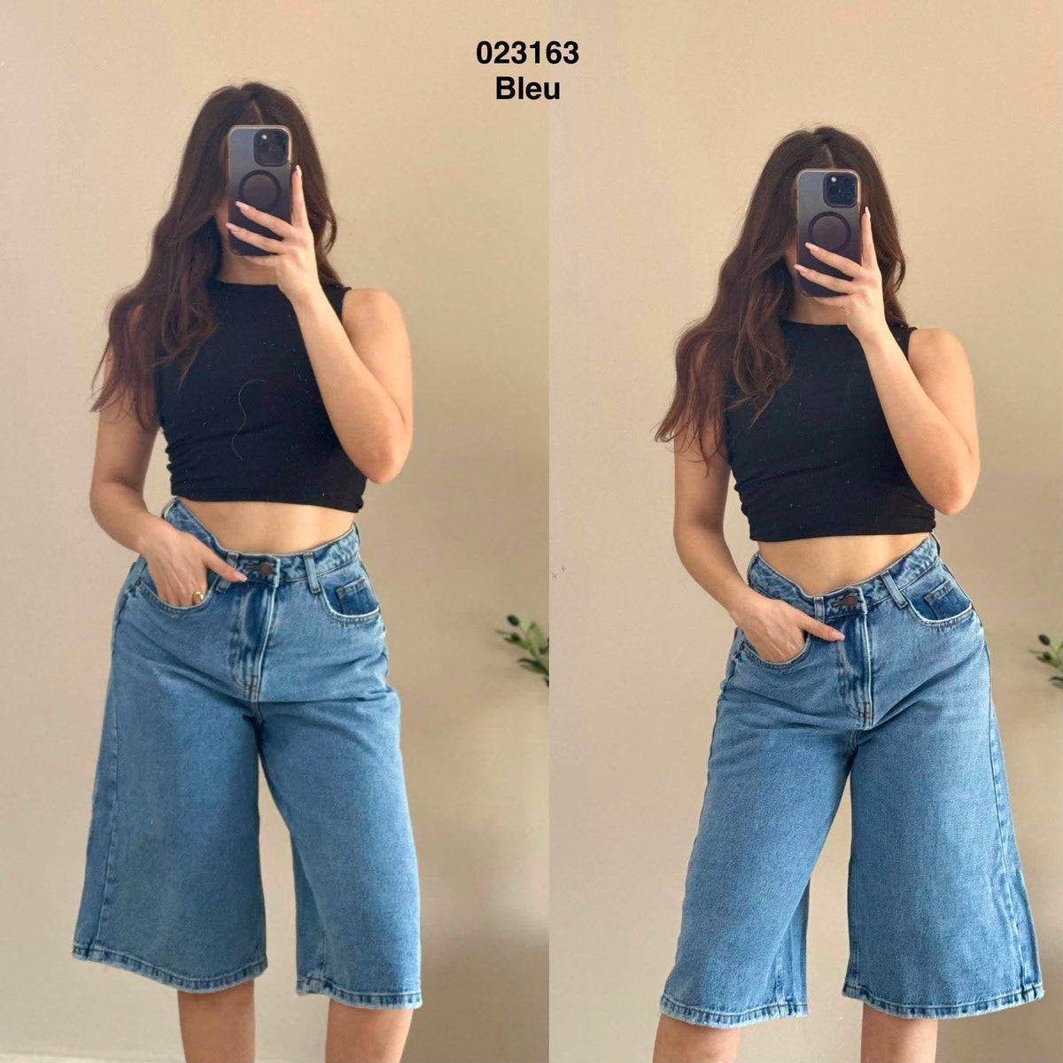 Pantalon courte jeans 023163