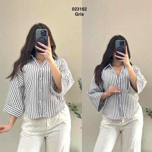 Chemise rayé oversize 023162