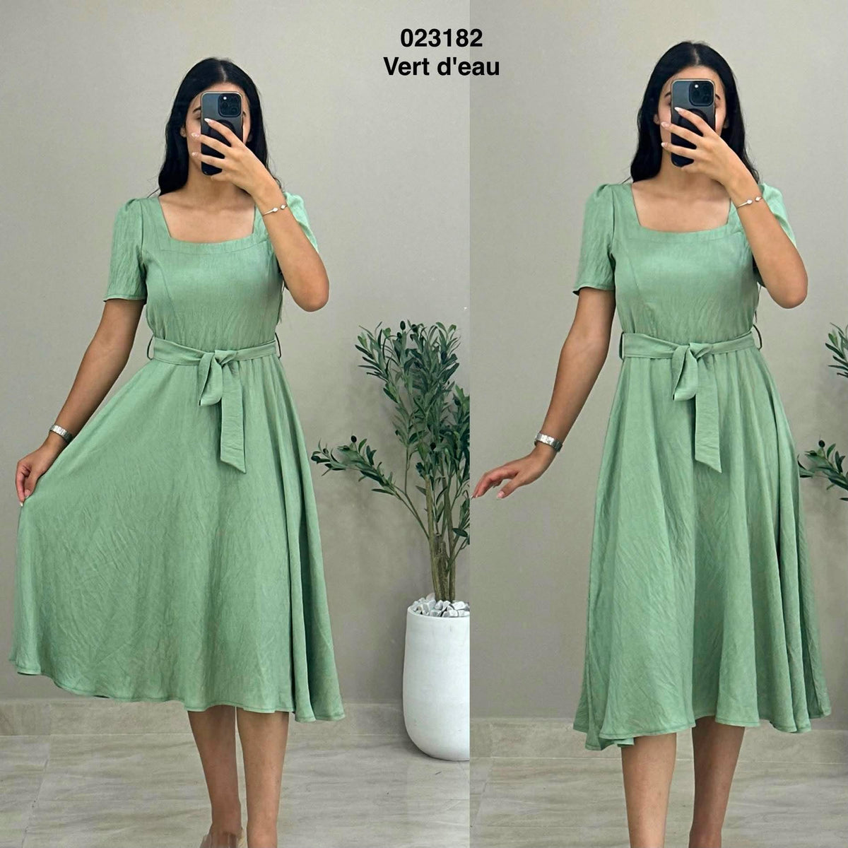 Robe avec ceinture 023182