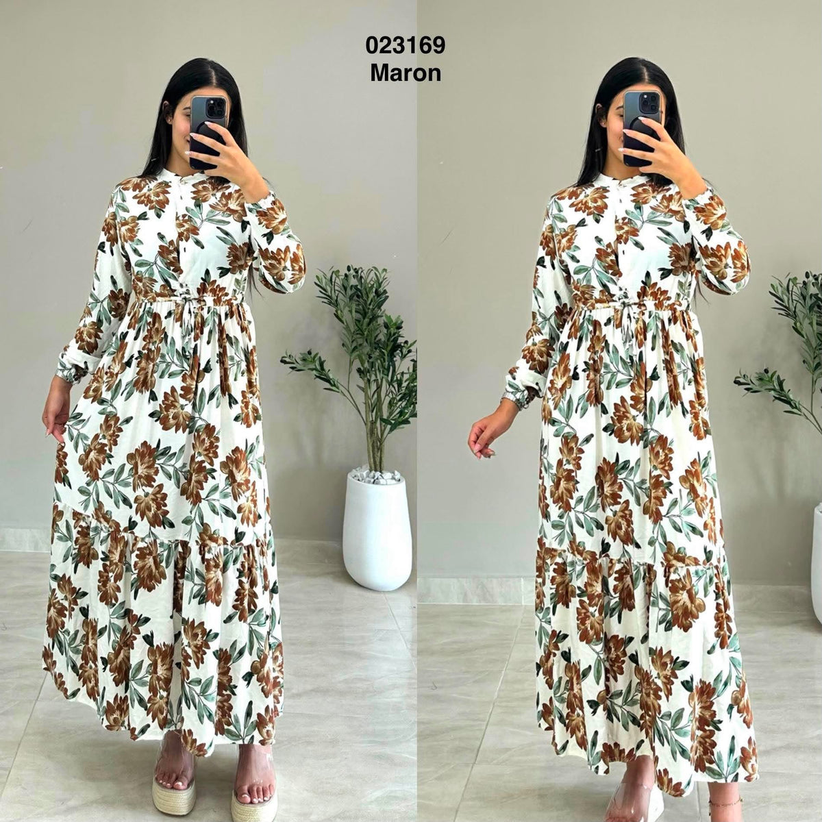 Robe fleurie pour femme Sympatico Tunisie – vue 2