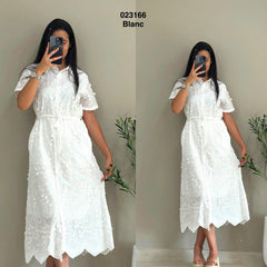 Robe chemise broderie anglaise 023166