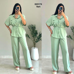 Ensemble 2ps kamreya chemise +pantalon 023174