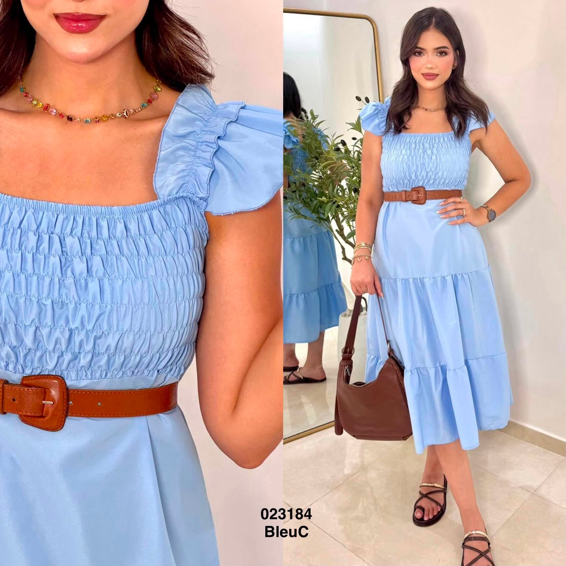 Robe avec smock sans manches pour femme Sympatico Tunisie – vue 5