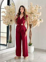 Ensemble 2ps pul croisé avec motif 023115