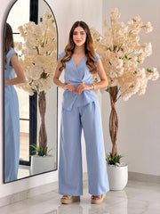 Ensemble 2ps pul croisé avec motif 023115