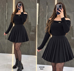 Jupe plissée Noir - 023338