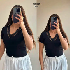 Pull col dentelle 023194