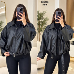 Vest cuir oversize 023290