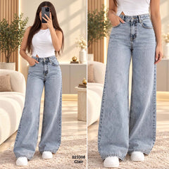 Pantalon large simple 023308