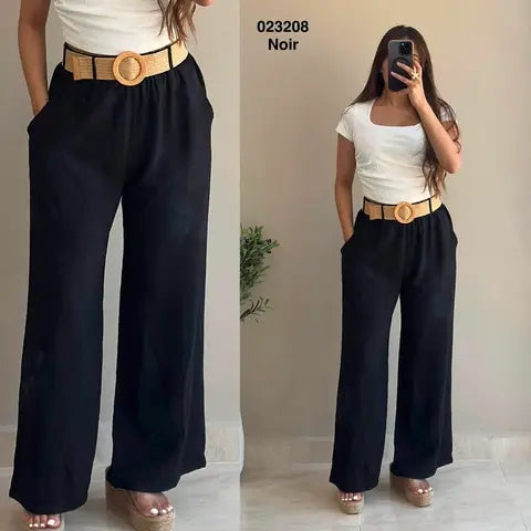 Pantalon avec ceinture 023208