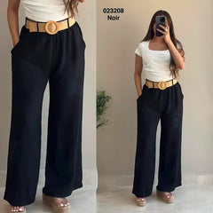 Pantalon avec ceinture 023208