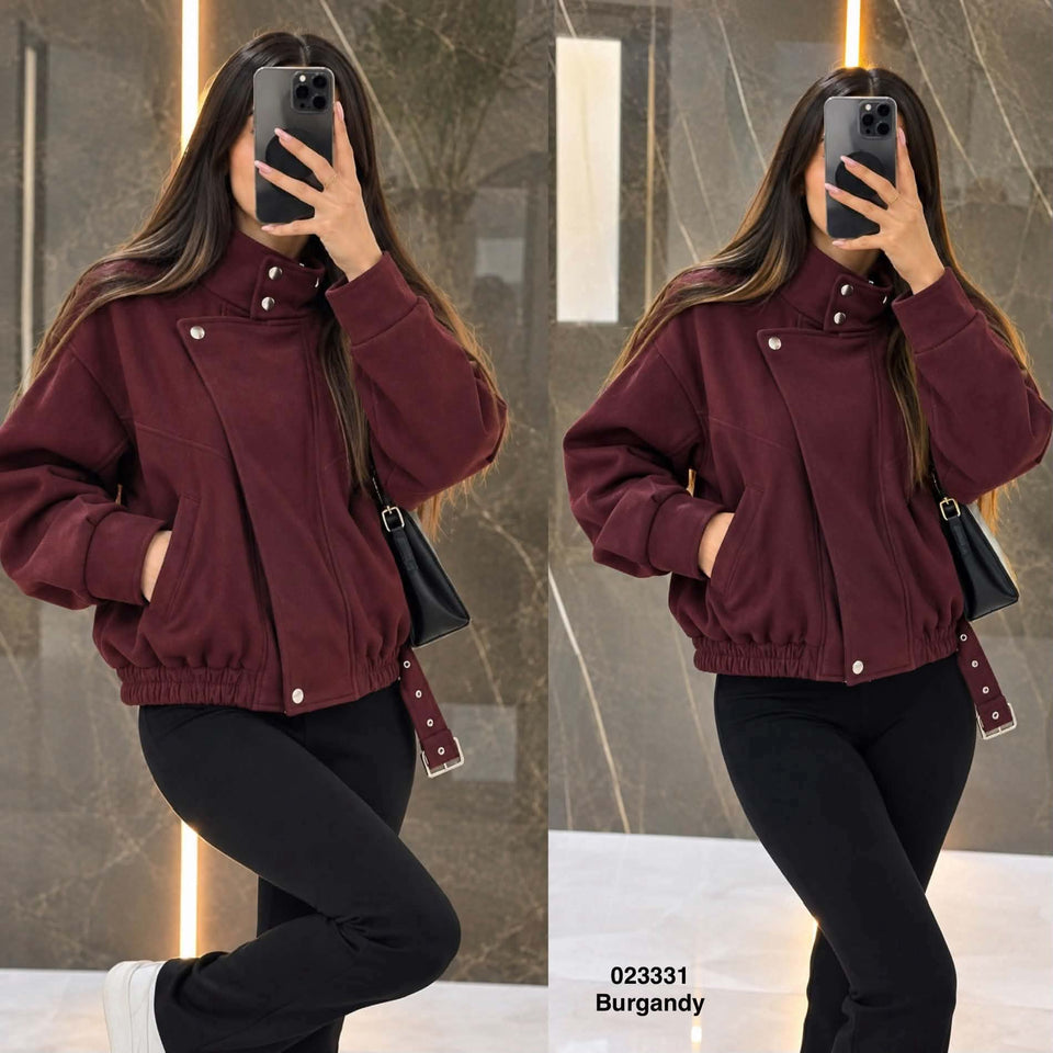Vest courte poches latérales avec boutons pression 023331