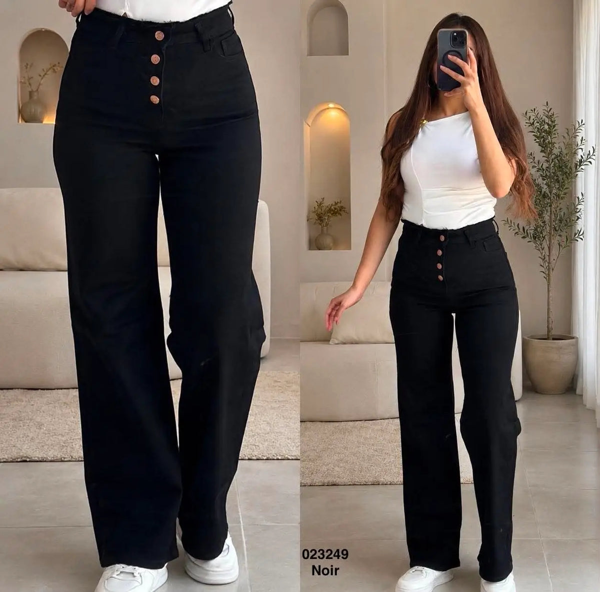 Pantalon large avac  boutons 023249
