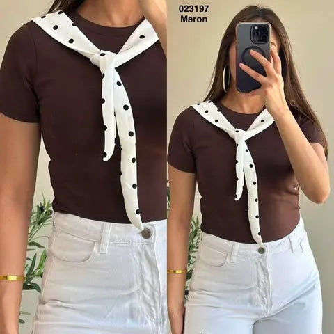 Pull avec gravette pois 023197