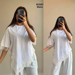 Pull avec un détail chic en dentelle 023201