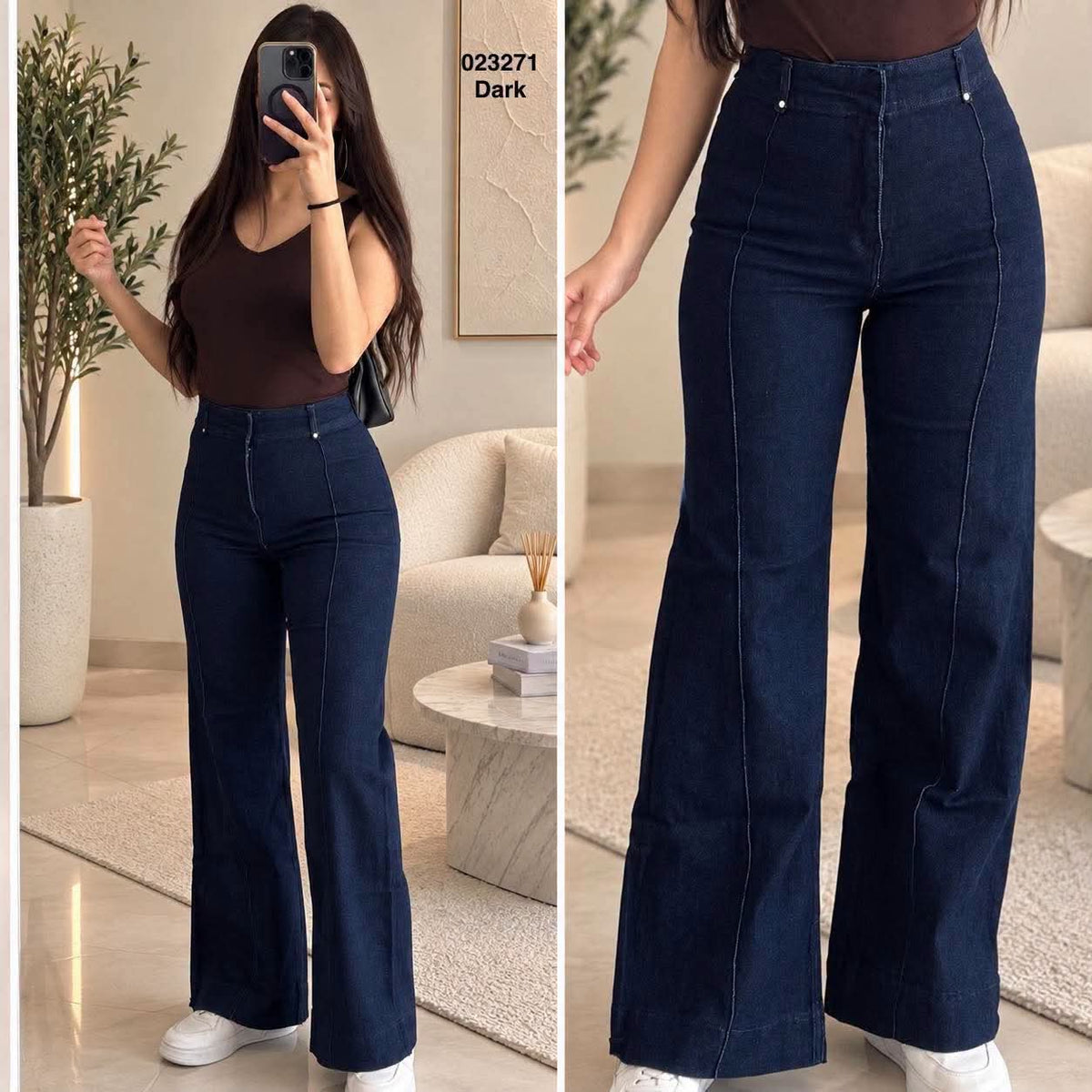 Pantalon large pince 023271